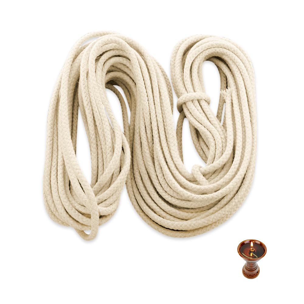 Mèche Coton 10m X 3mm Pour Lampe à Huile Et Bougies - Naturelle Et écologique