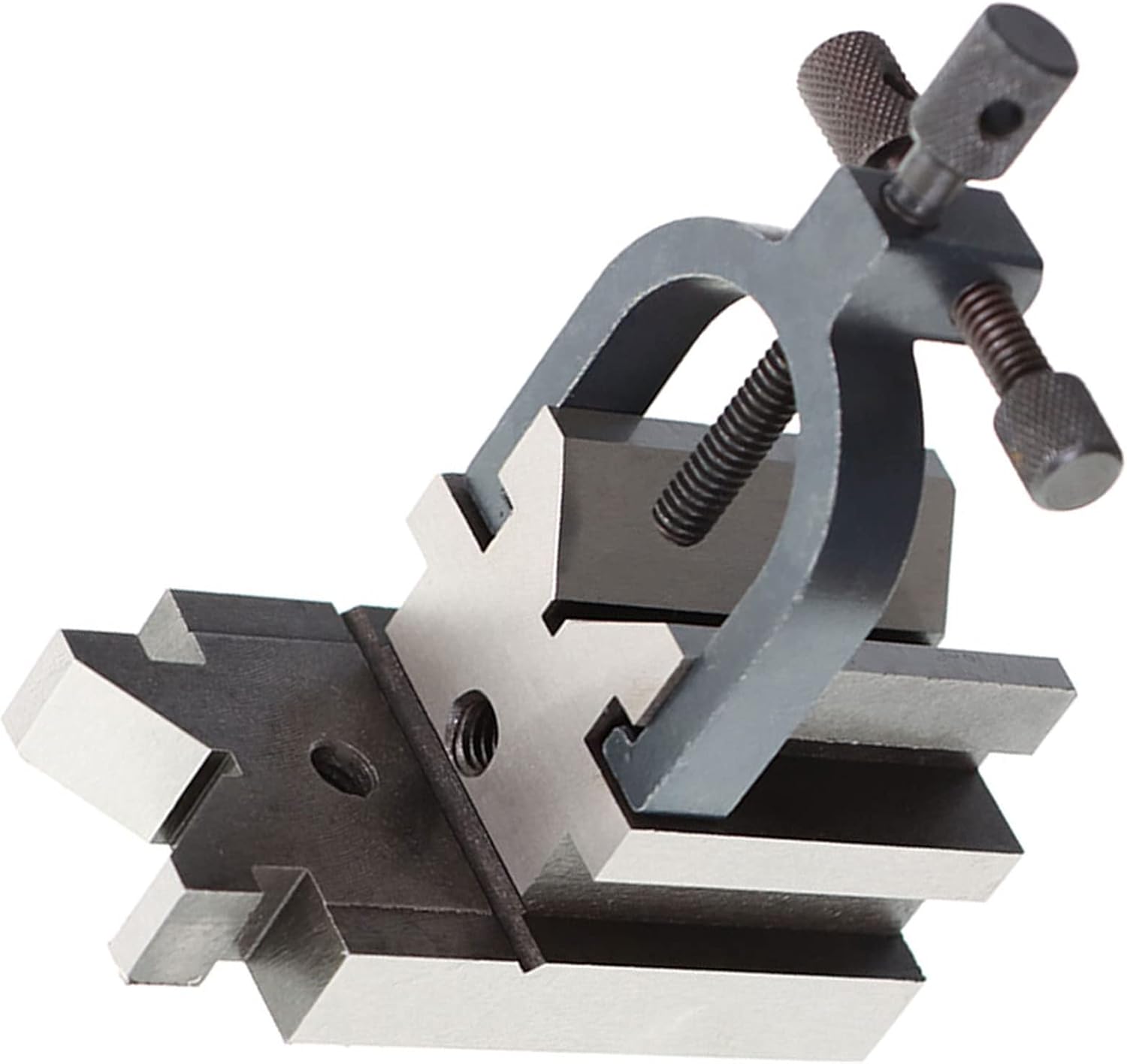 kimllier 1Pcs All Angle V block Hard Steel 3-1/2 x 1-7/8 x 1-7/8 Inch Multi-Use Gauge Gage and Clamp Tool with Box