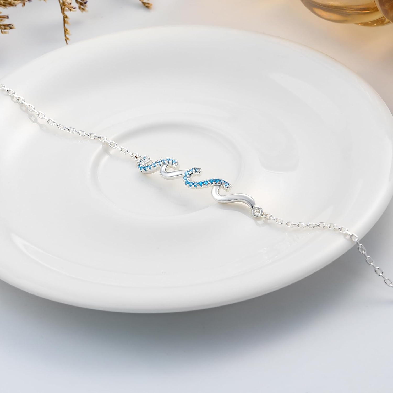 Wave Bracelets for Women - Valentines Day Gifts for Her, Jewelry Gift for Bestie, Sister, Mom, Daughter, Wife, Girlfriend, Grandma, Aunt | 21st 30th 40th 50th 60th 70th Birthday Gifts for Women - Image 9