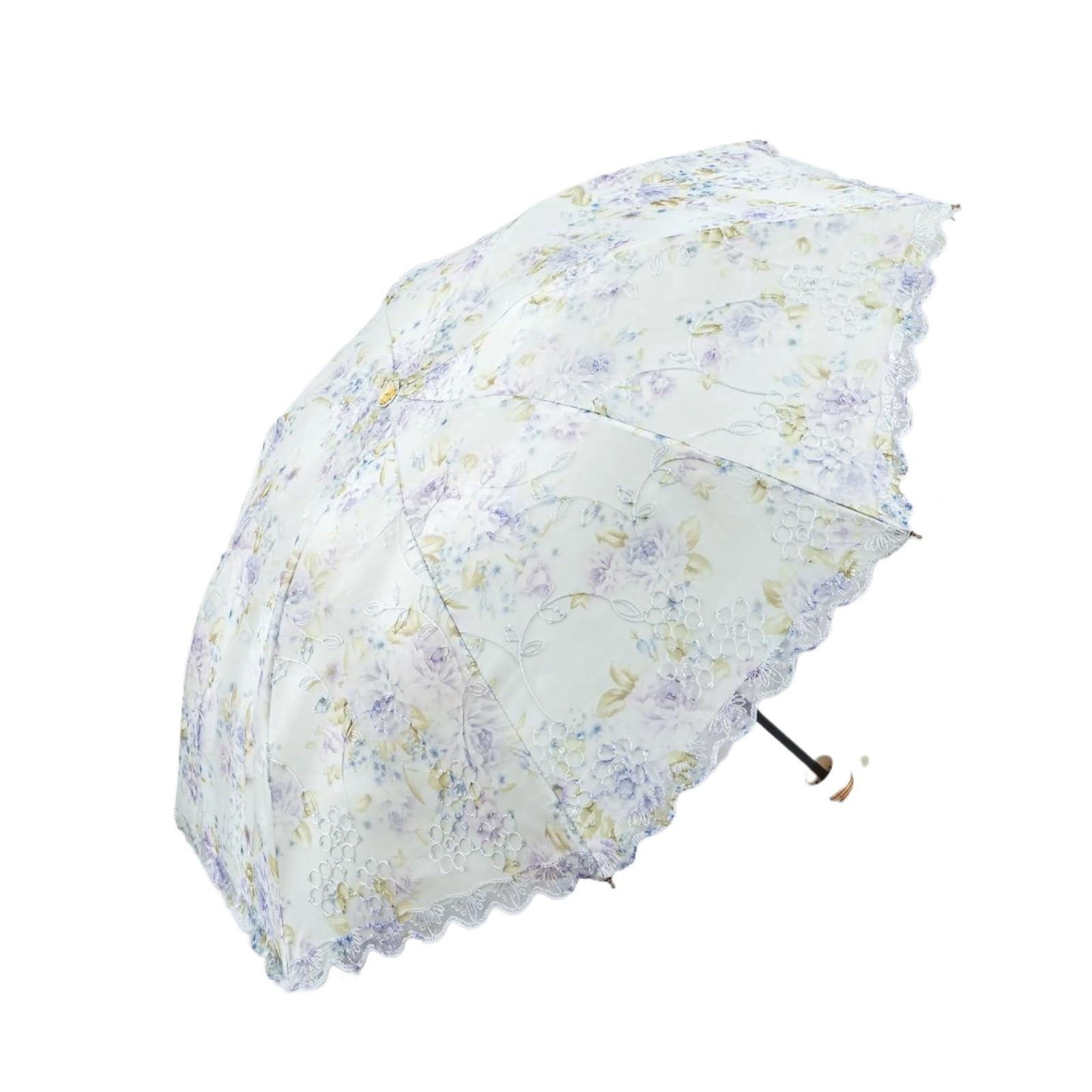 Parasol de mariage en dentelle brodée et double couche haute protection