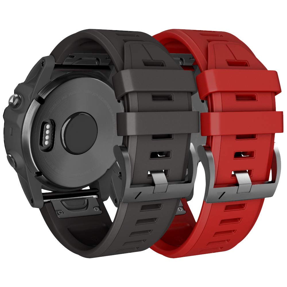 NotoCity Armband für Garmin Fenix 5X /Fenix 5X Plus/Fenix 6X /Fenix 6X Pro/Fenix 7X /Fenix 3 /Fenix 3 HR, 26mm Breite Silikon Quick-Fit Uhrenarmband für Garmin, Mehrfache Farben