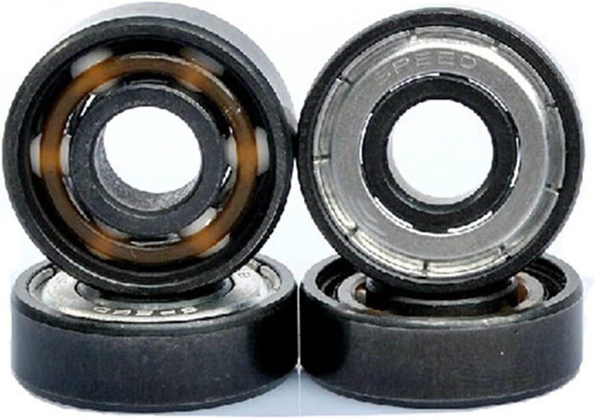 Bearings 6 Beads White Ceramic 8 Pieces 608 Bearing for Slalom Inline Speed Skates for Patin
