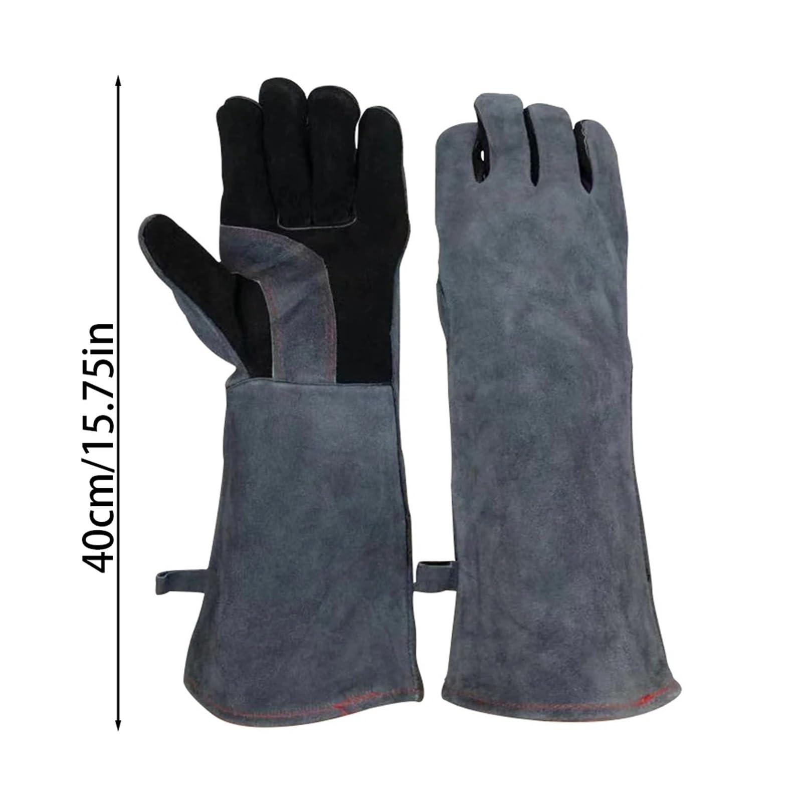 40cm Extended Welding Gloves Double-layer Heat Insulation Puncture Resistant Welding Gloves Garden Working Safety Gloves