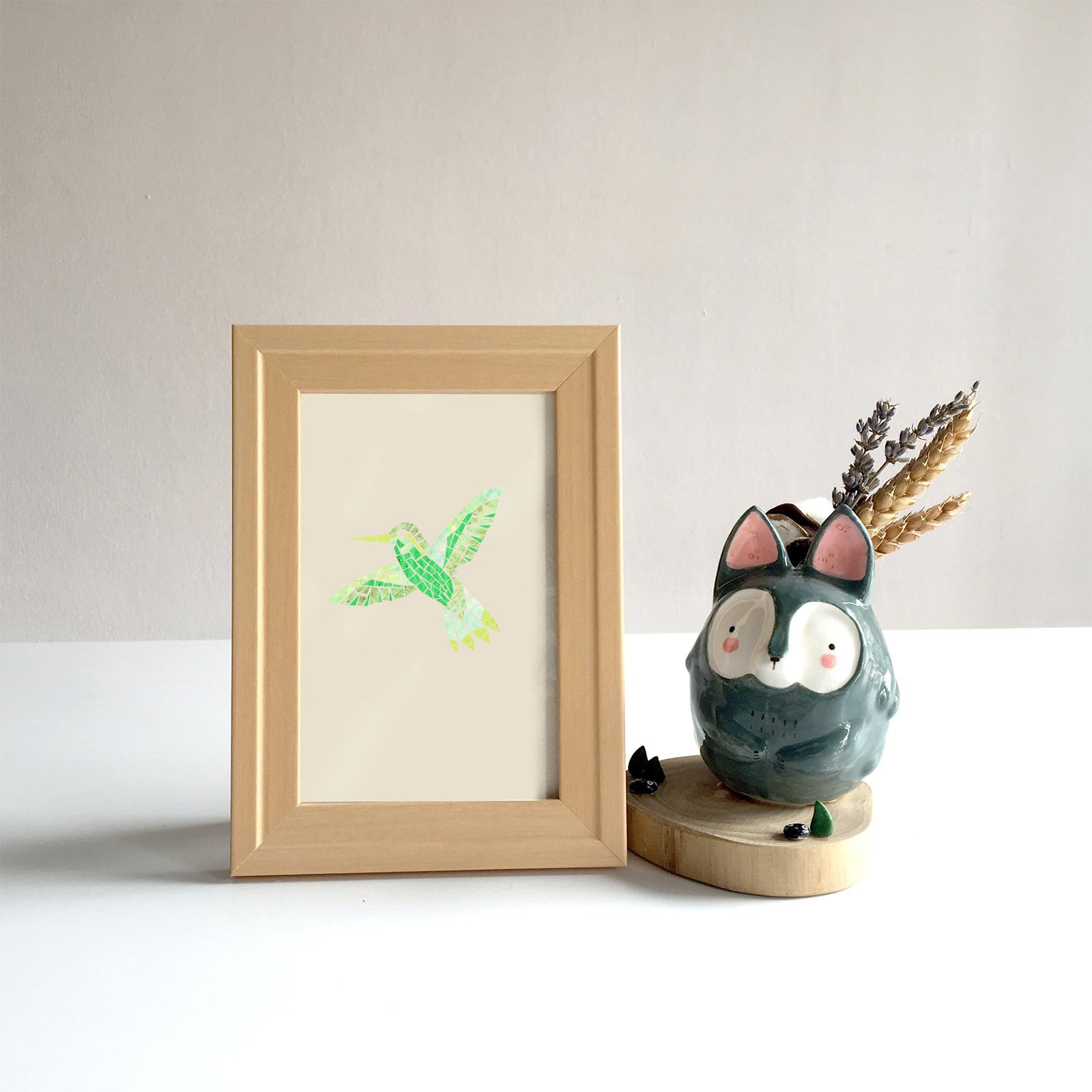 Materiale per Mosaico in Vetro Colorato 4 Pezzi, Lastre DIY
