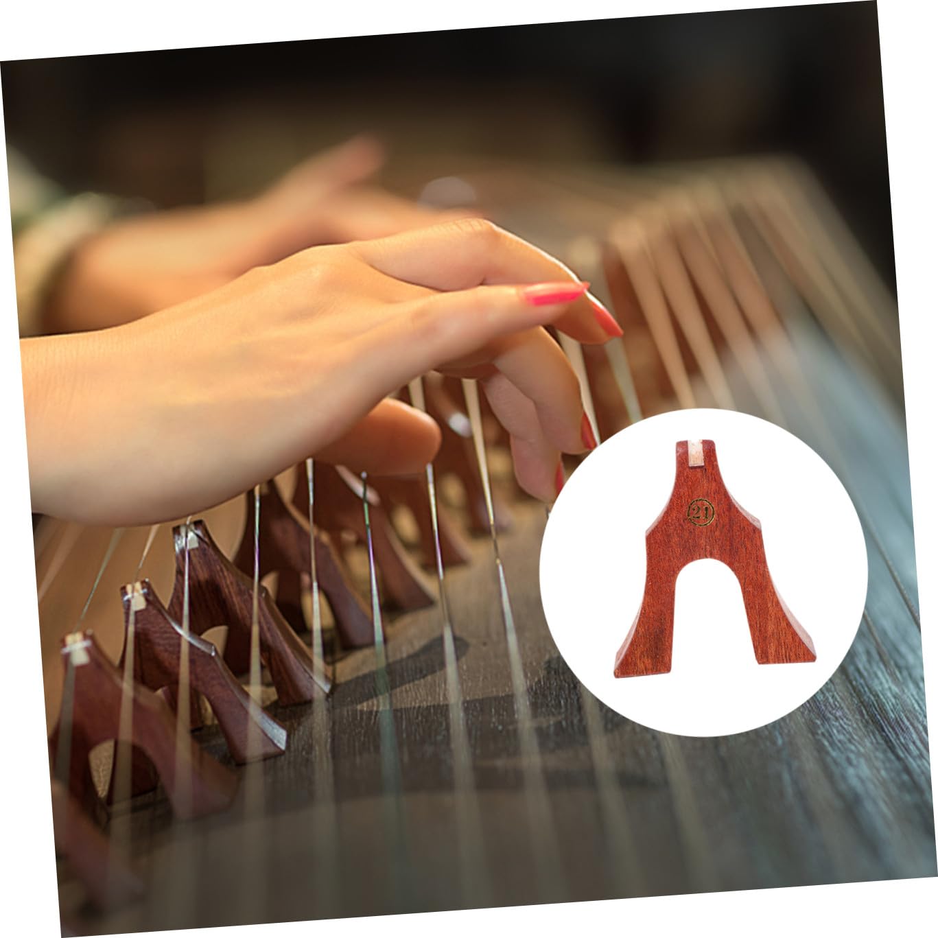 Guzheng Stützbrücken 21 Stück für Ersatz und Zubehör