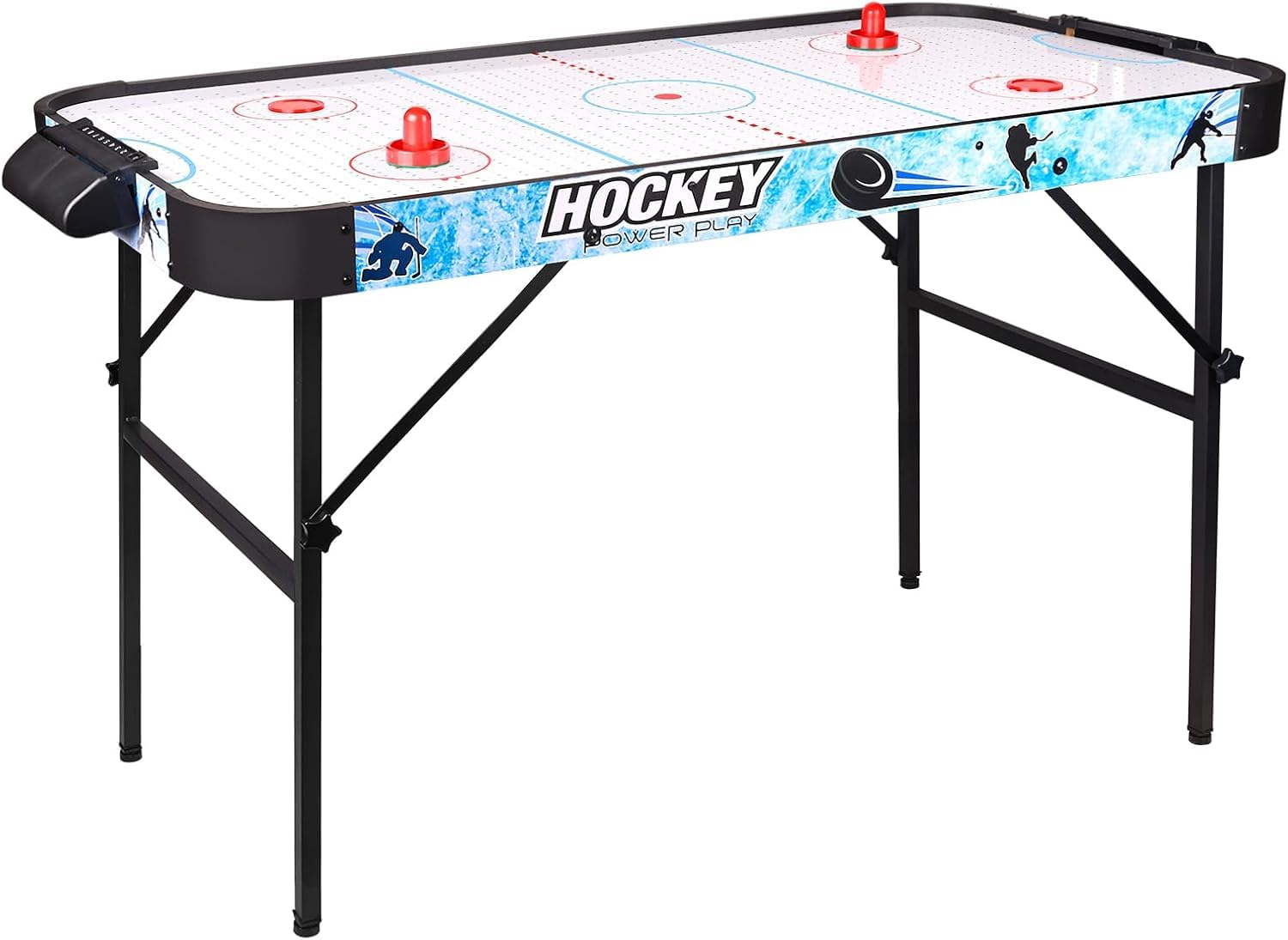 Klappbarer Airhockey Tisch 130cm,3-in-1 Hockey,Bowling,Shuffleboard