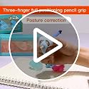 Image of Silicone Pencil Grips for Kids Handwriting | Pencil And Pen Grip Posture Correction Tool for Children (Pack of 3)