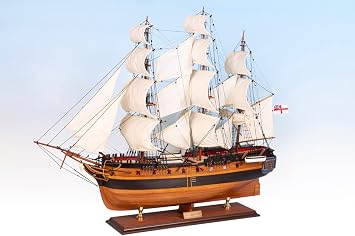 HMS Investigator Model Ships 29.5" - Handcrafted Wooden ship model - Matthew Flinders Ship - British Navy Royal History   Assembled Model Ships - nautical decor - Ship toy decor