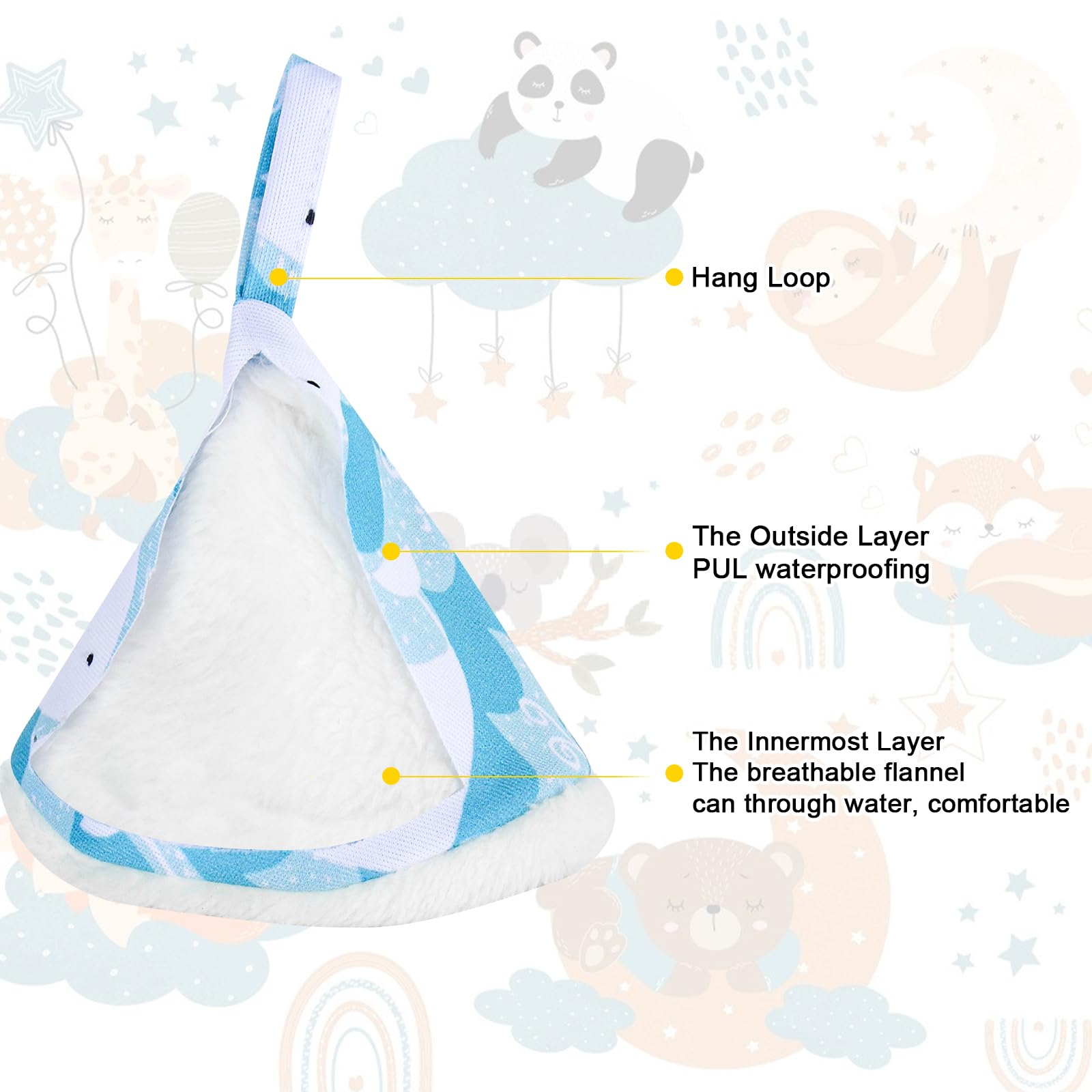 Pipi Tipi Lot de 12 Protège-Couche Pour Bébé Garçon et 1 Sac Mouillé - Forte Absorption de l'Eau Pour Rester au Sec Lors du Changement