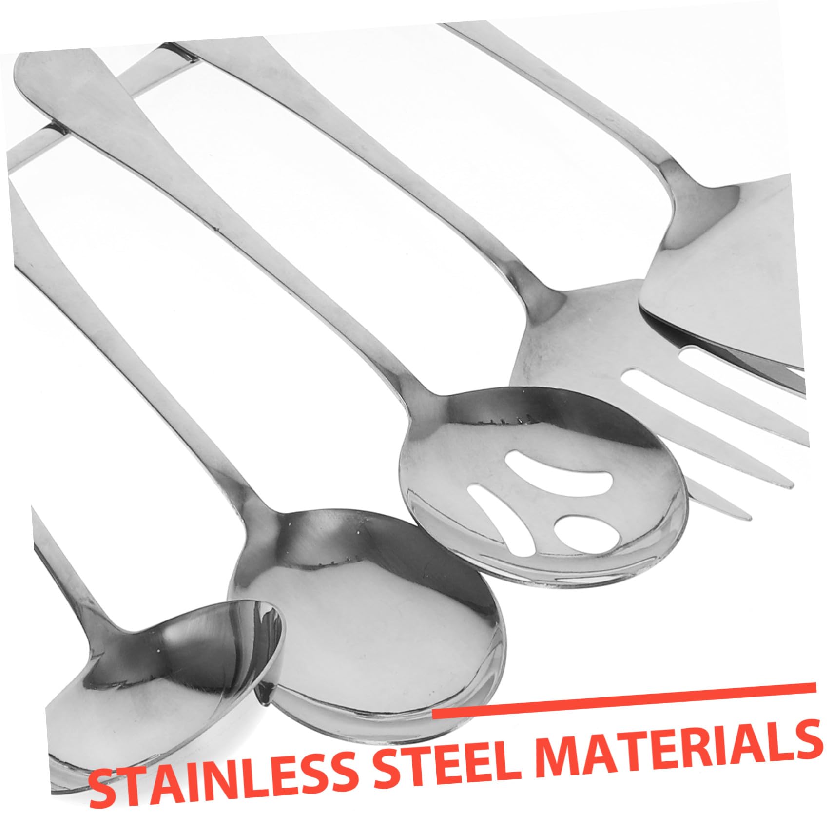 Lurrose Set de Couverts Acier Inoxydable pour Service à Table Ustensiles Robustes et Pratiques pour Buffet Pique- et Événements Formels Kit Ménager Complet