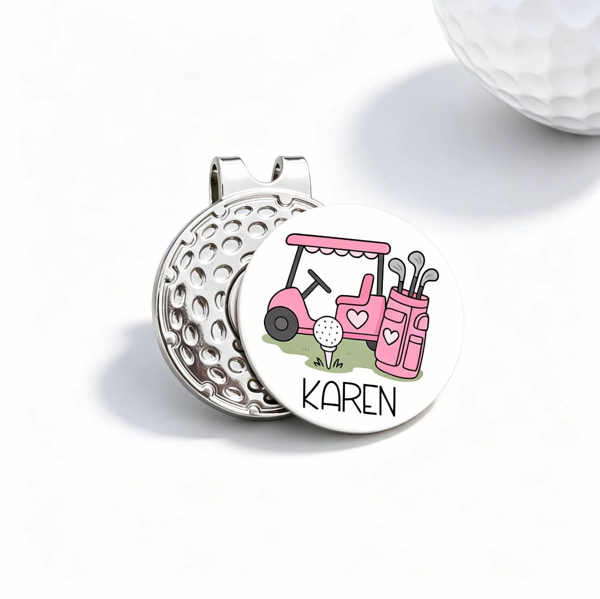 BYFDIY Personalized Golf Ball Marker Custom Magnetic Hat Clip with Name Golf Accessory Cart Design Gift for Golf Player Birthday Game Day Present for Men