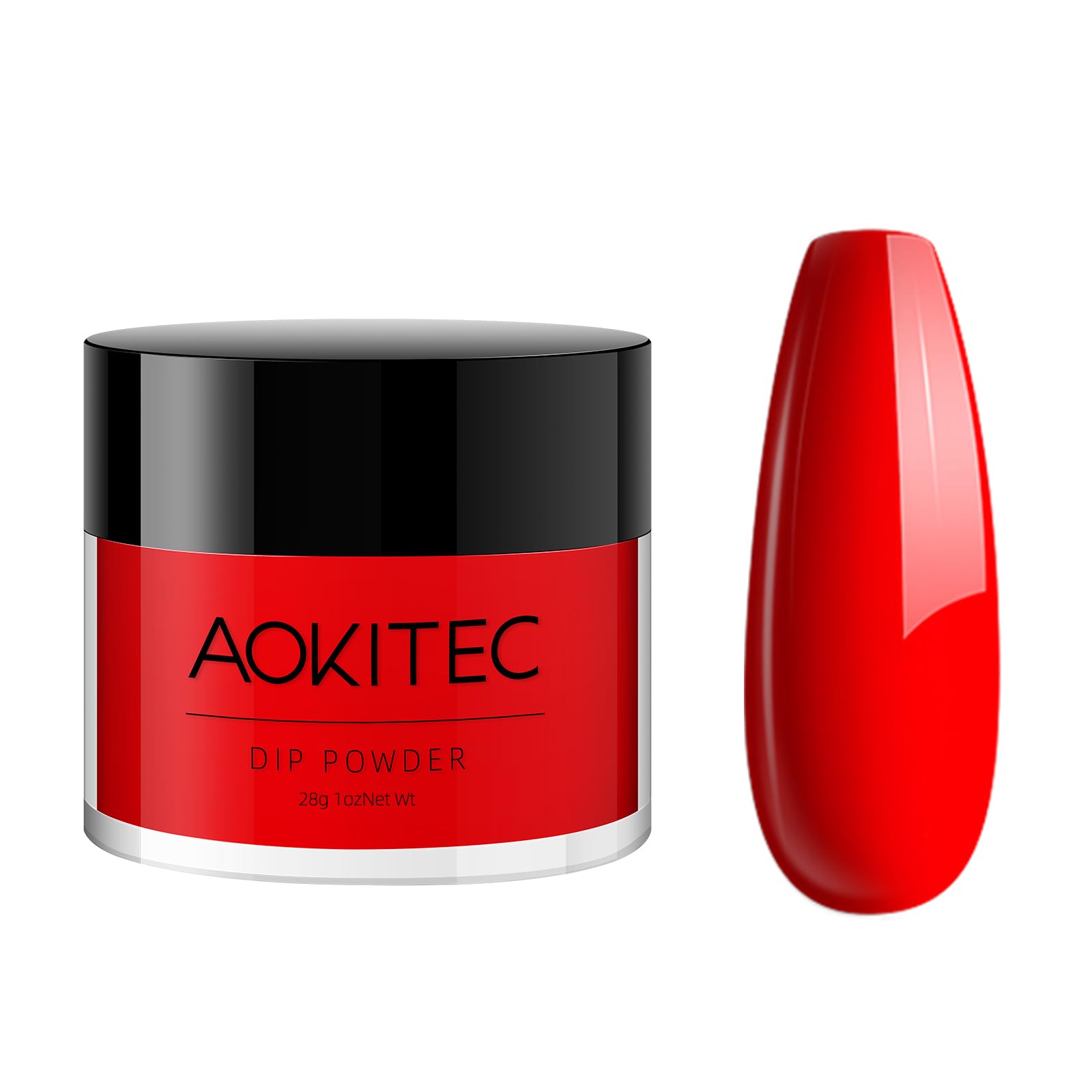 Aokitec Polvo de Inmersión para Uñas Polvo Francés Arte de Uñas para Principiantes Bricolaje de Salón de Manicura en Casa sin Olor y Duradero, sin Necesidad de Curado con Lámpara de Uñas, Blanco, 1 oz