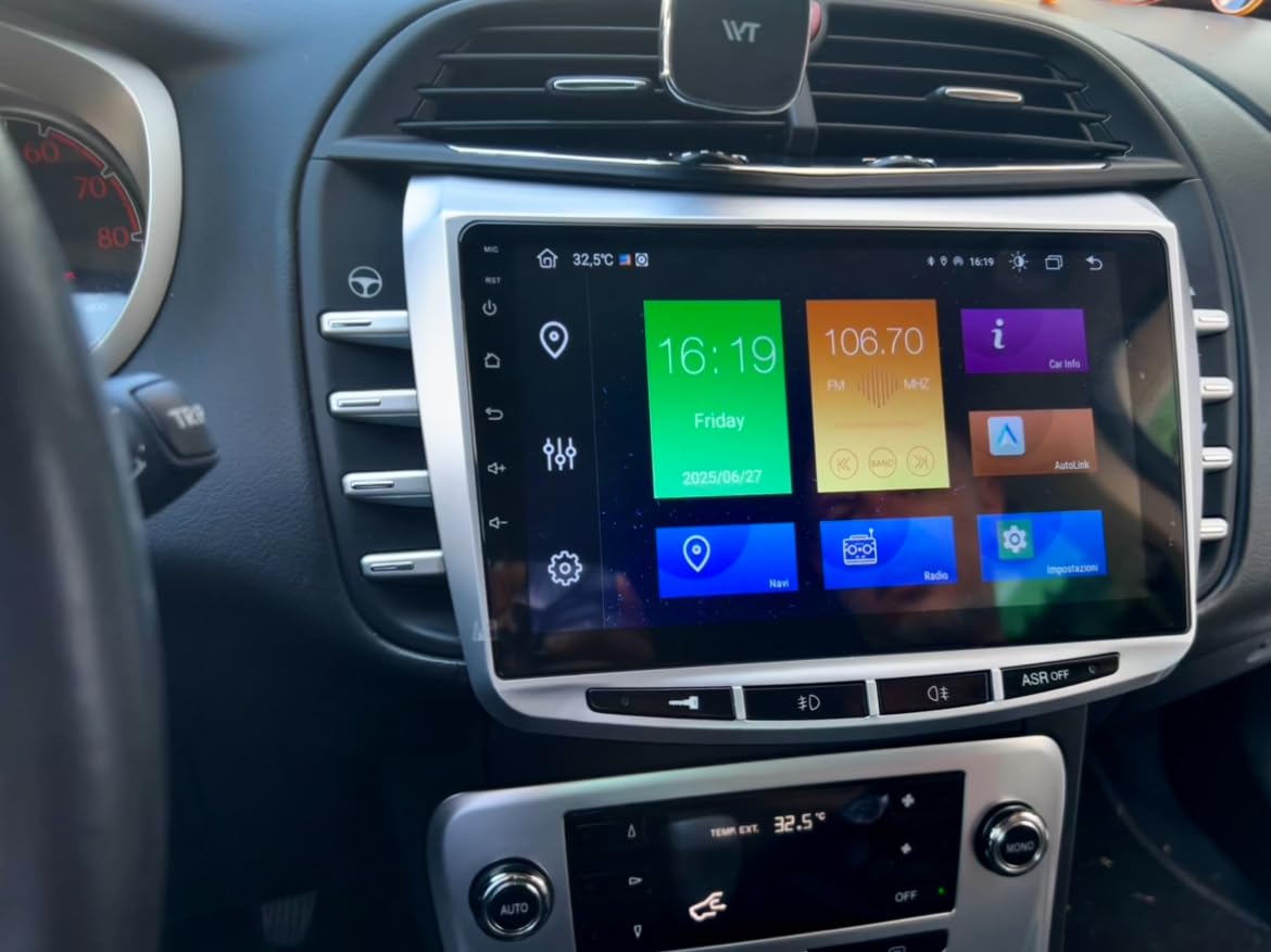 Lancia Delta [2008–2014] Autoradio CarPlay, Android Auto, 9 Pollici Touch GPS, Bluetooth, DSP, Wi-Fi, USB, Retrocamera, Playstore OCTACORE 4GB RAM 64GB ROM