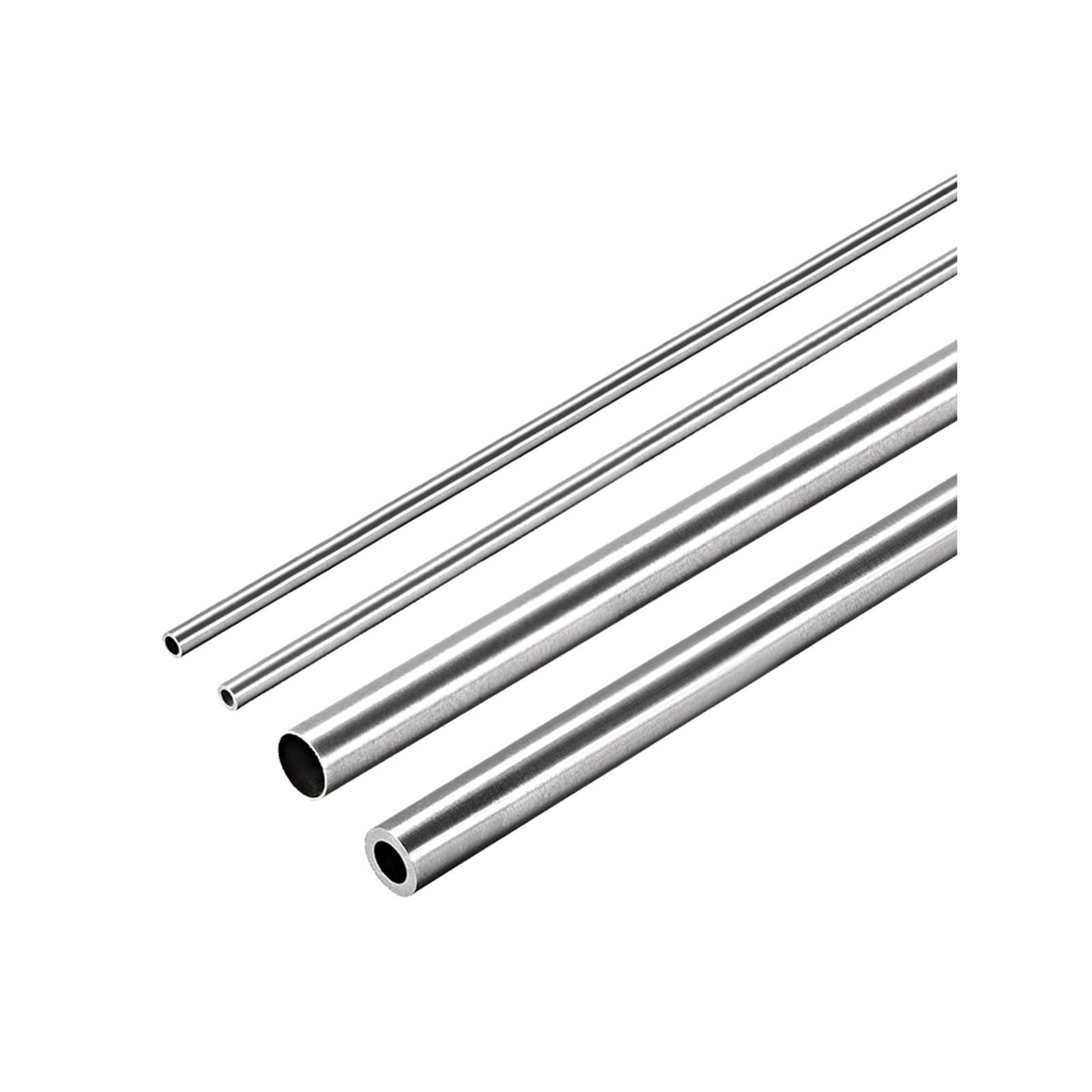 Kupferrohr, 4 Stück 304 Edelstahl-Rundrohre, 2 mm, 3, 5 Außendurchmesser, 250 Länge, nahtloses gerades Rohr(3mm x 0.2mm)