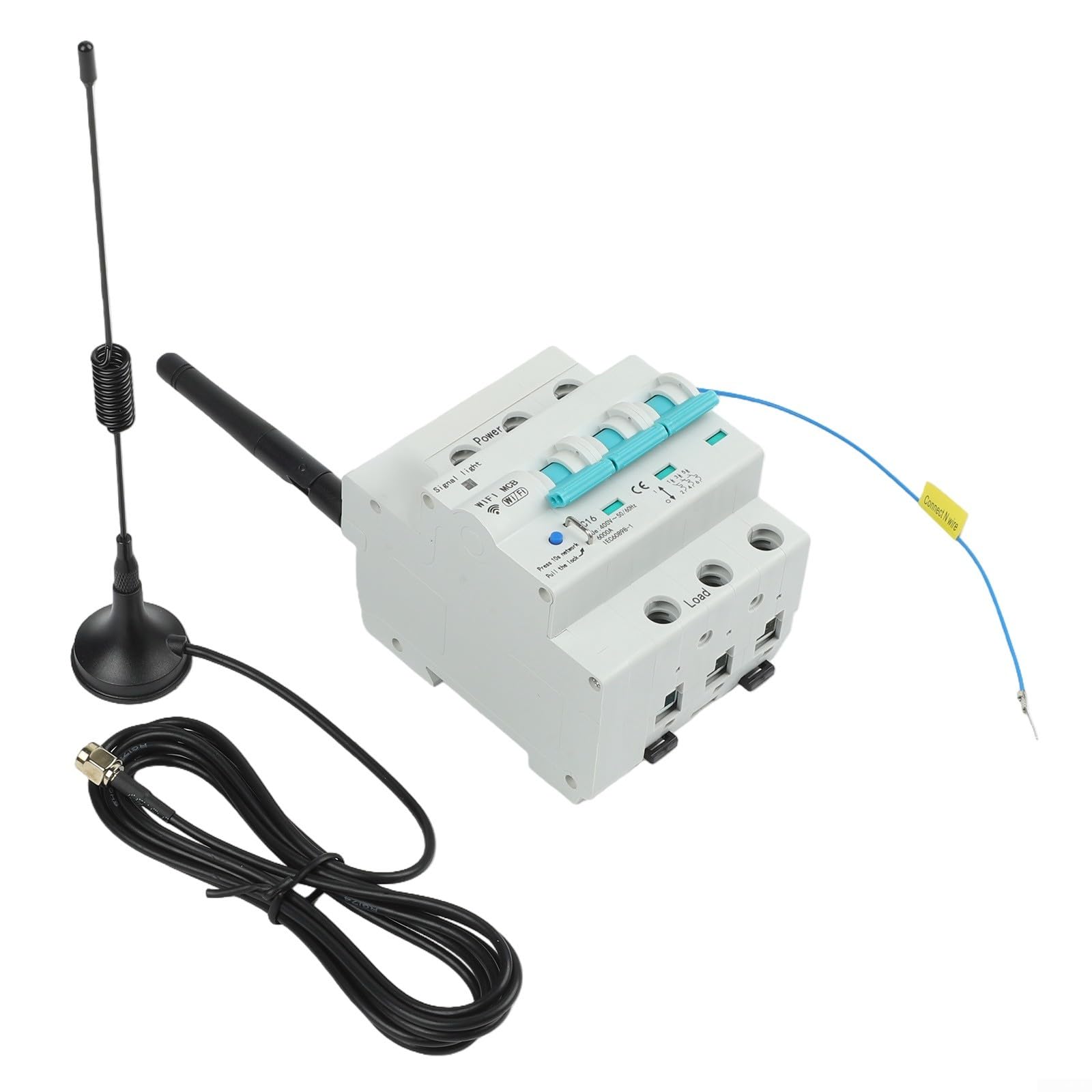 For per tuya Smart Interruttore 3P 16A con telecomando Wi-Fi e timer, protezione da sovraccarico e cortocircuito, monitoraggio in tempo reale per corrente tensione potenza, riaccensione automatica