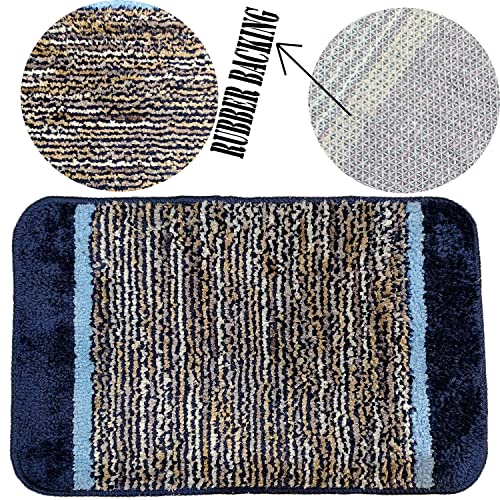 Image of Door Mats for Home | Door Mats for Home Entrance | Door Mat for Bathroom| Soft & Super Absorbent Mats for Shower | Washable, Non-Slip & Quick-Drying Mats (Pack of 2) (Multicolor)