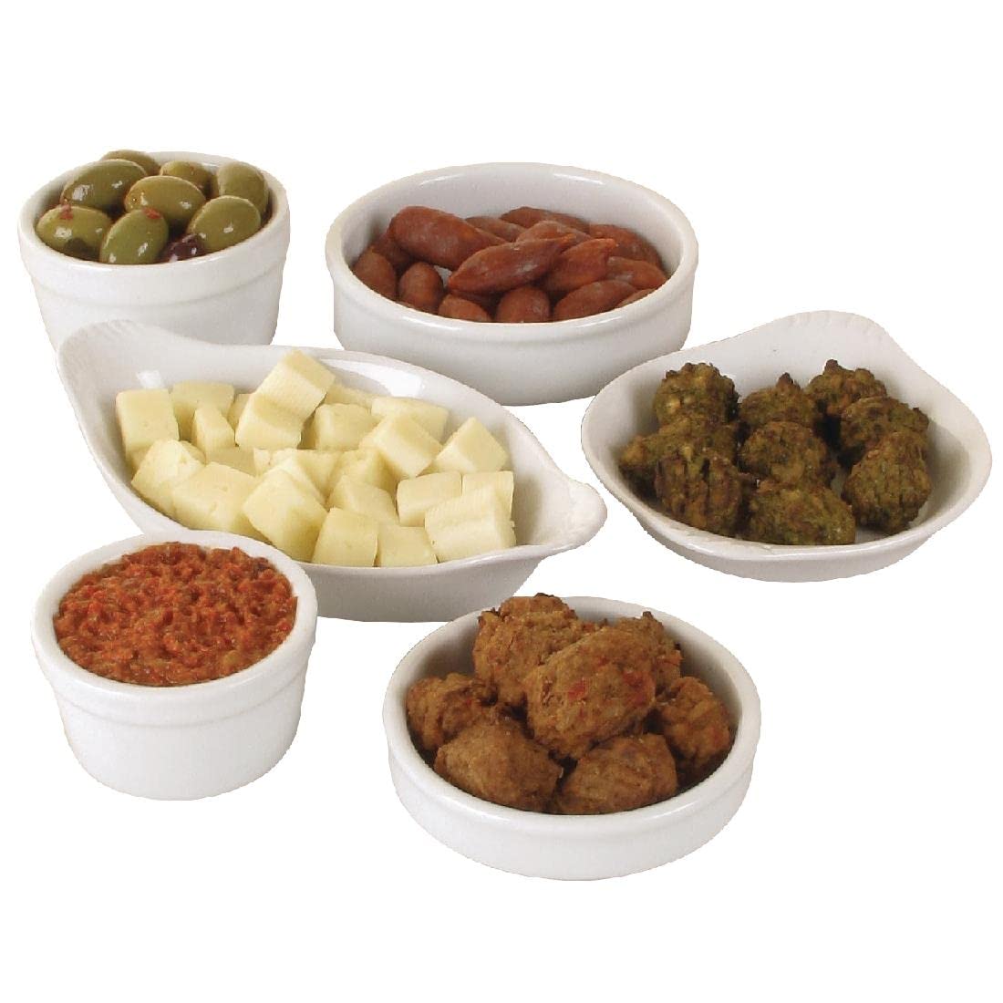 Olympia Mediterranean Ramekins White 77mm Porcelain Dishes Bakeware 6pc - Image 3