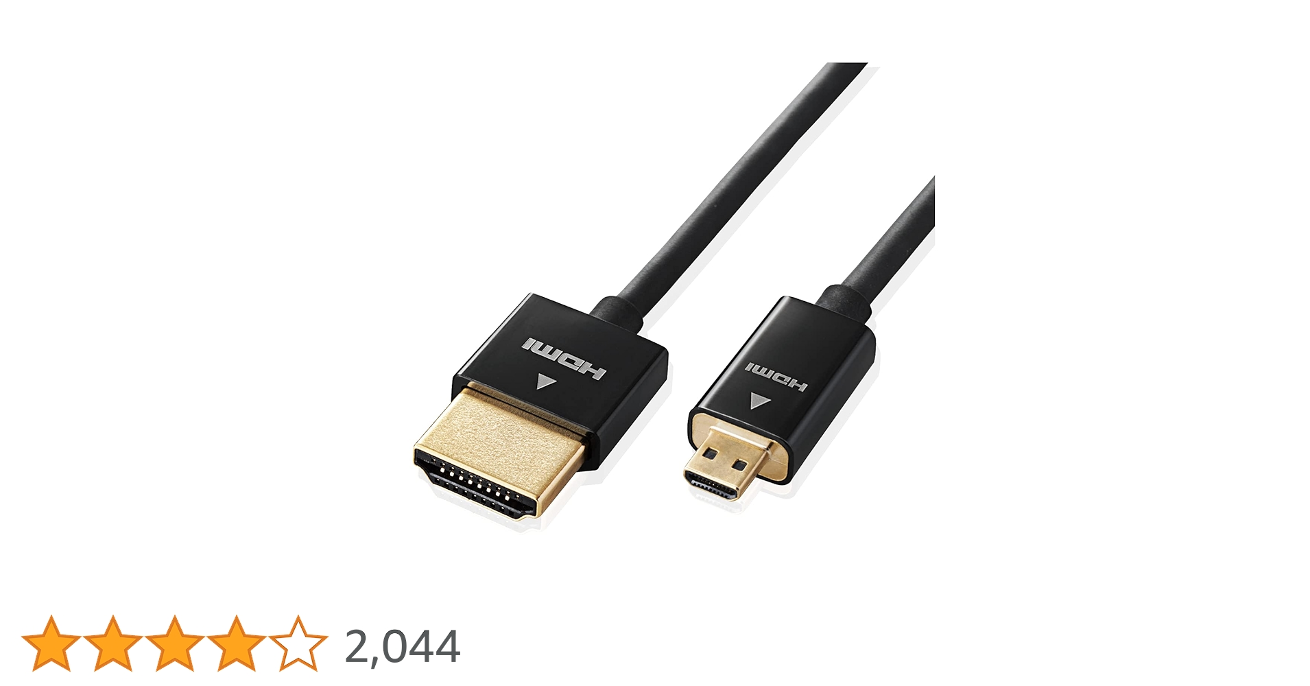 Amazon | エレコム micro HDMI ケーブル 1m 4K × 2K対応 スーパー