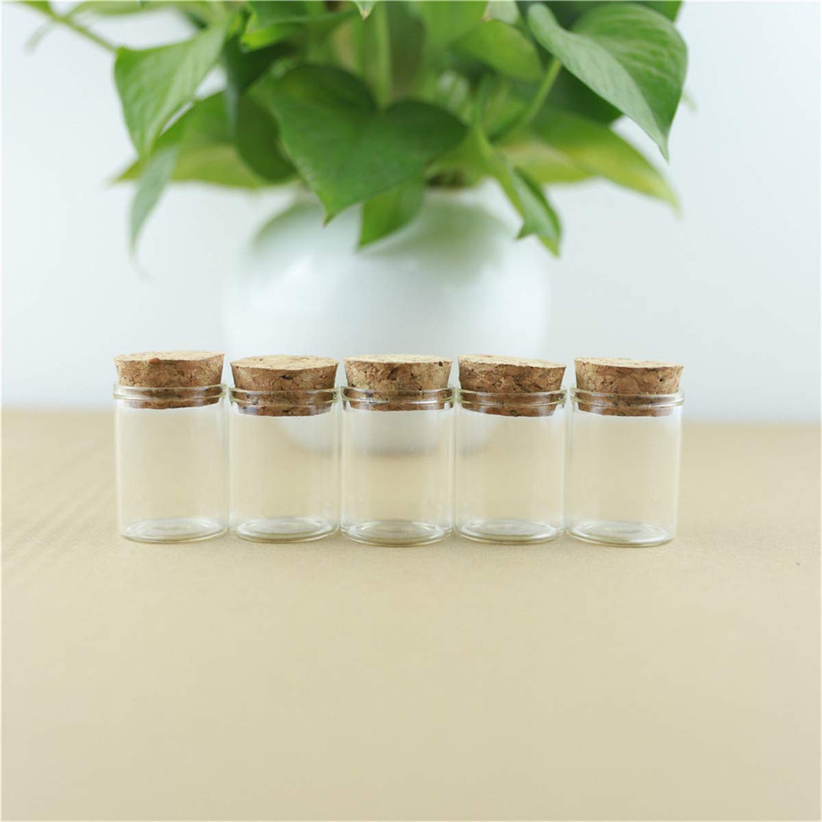 probówki z przezroczystego szkła, Szklane probówki z korkami, 50 sztuk, 30 x 40 mm, 15 ml do przechowywania i majsterkowania