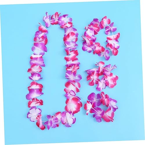 Miniatura 9 de DECHOUS Kit de guirnalda hawaiana de 12 piezas, juego de corona de flores para decoración de fiestas, bodas