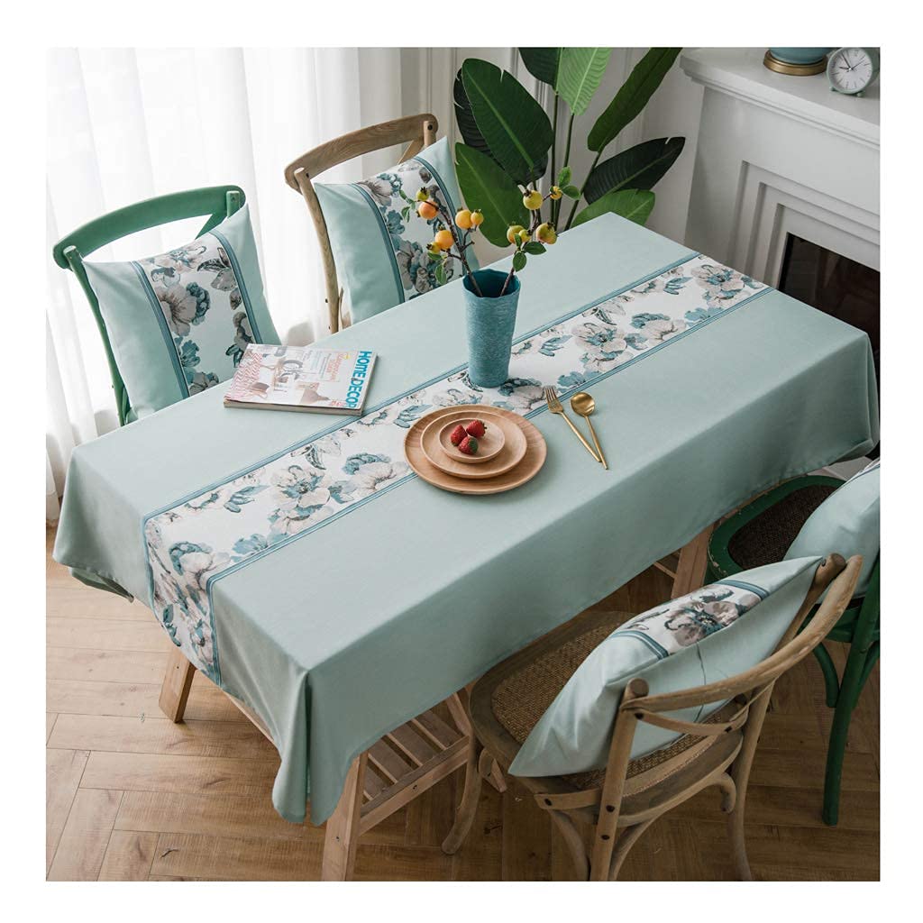 Nappe imperméable fini les taches sur votre table basse coton lin rétro 135cm