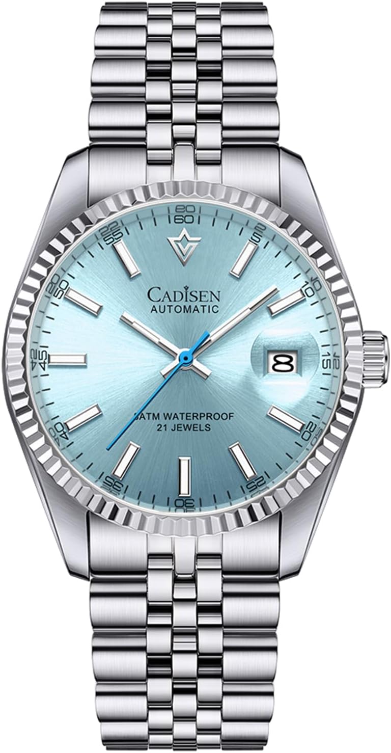 CADISEN Design Automatic Watch Mens Mechanical Stainless Steel Waterproof Sapphire Glass Leisure Wristwatches Homage