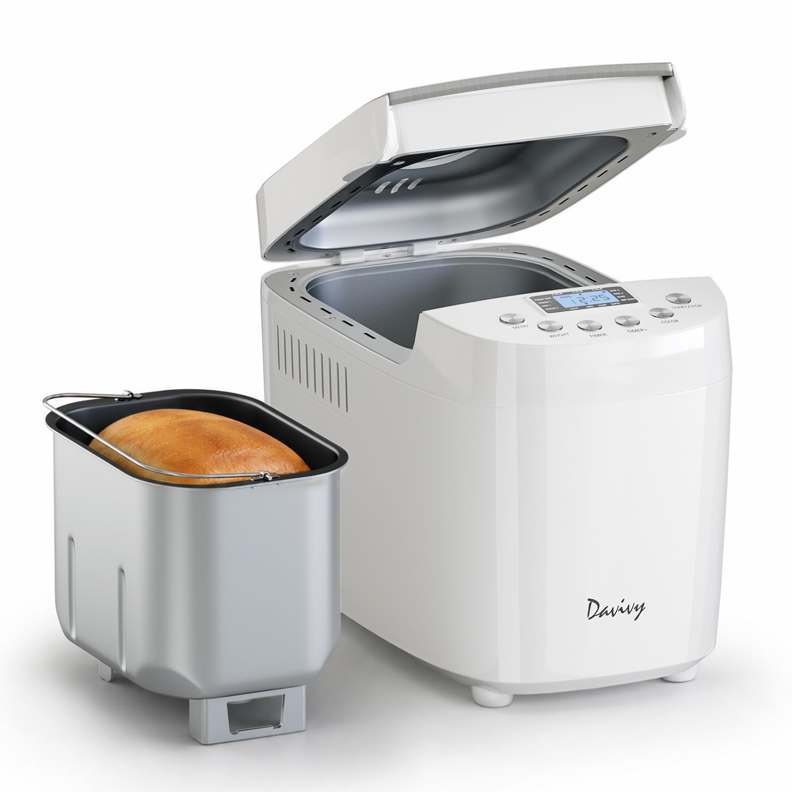 Davivy 3 lb Bread Maker Machine with 2 pairs Kneading Paddles,15