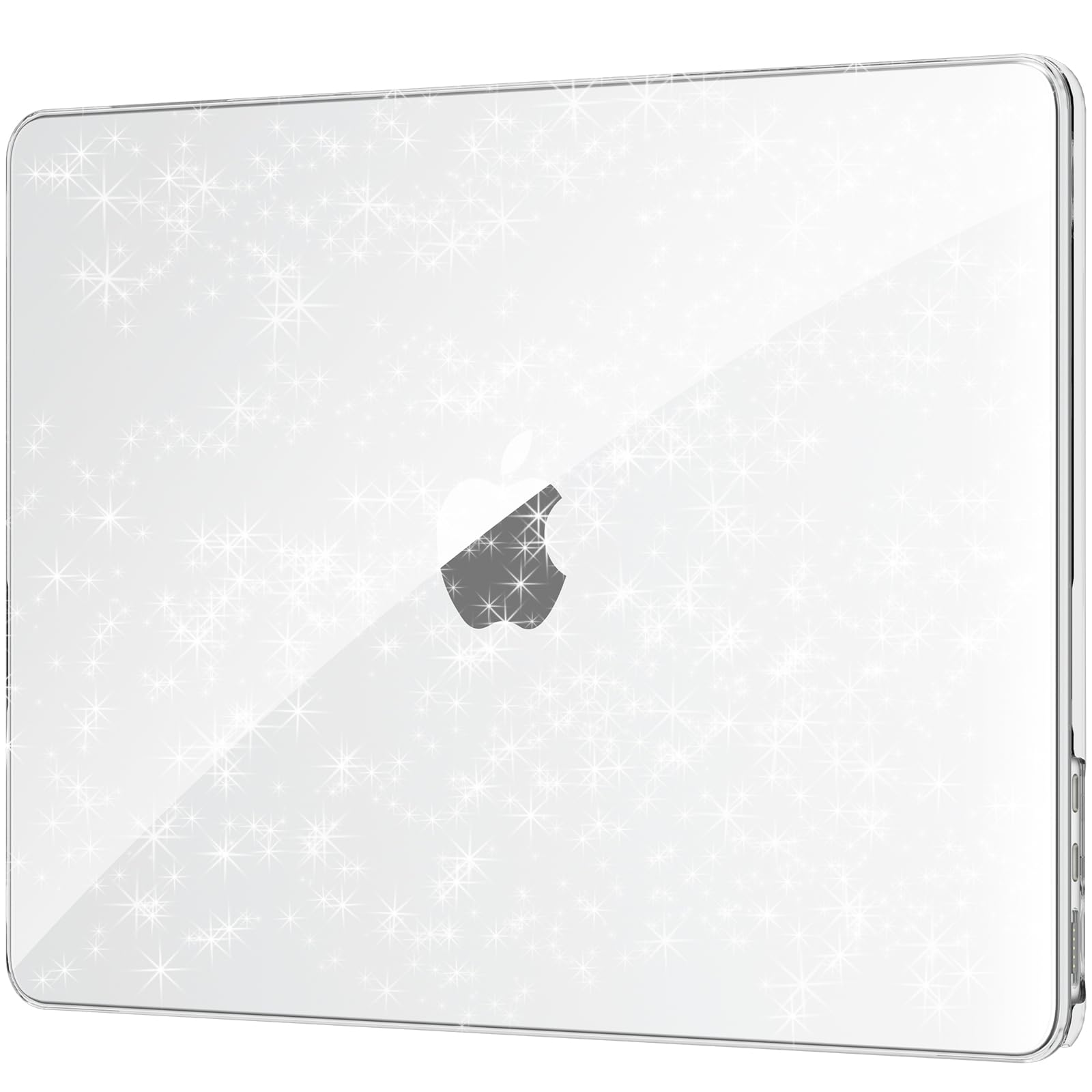 EooCoo Compatibile con Cover MacBook Air 13 M5 M4 M3 M2 2026 2025-2022 Custodia Rigida per Mac 13,6 Pollici A3449 A3240 A3113 A2681 Mac Book Case PC Protezione - Scintillanti Trasparente