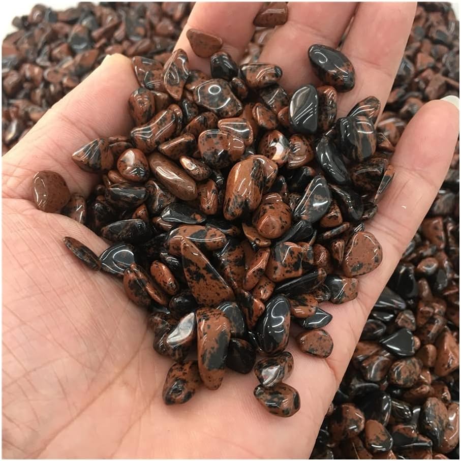FFIME 天然赤黒曜石 砂利 砂岩 鉱石 クリスタルストーン アクアリウムストーン ガーデンストーン 装飾石 美しい(サイズ:10