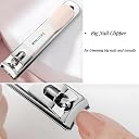 ARQIVO® Nail Clipper Set, 10 In 1 Manicure Pedicure Kit Stainless Steel, Nail Scissors Professional Kit Grooming Kit with Portable Case for Travel & Home Use, Pink gallery image