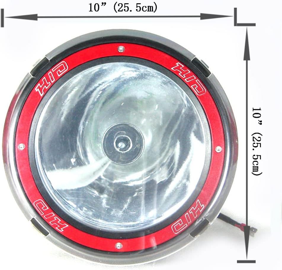 9 Inch HID Offroad Light Spot Beam 12-24V55W HID Fog Driving Work Lamp Clear and Amber Cover 4x4 Off-Road Rally Round Fog Lighting For Truck SUV ATV
