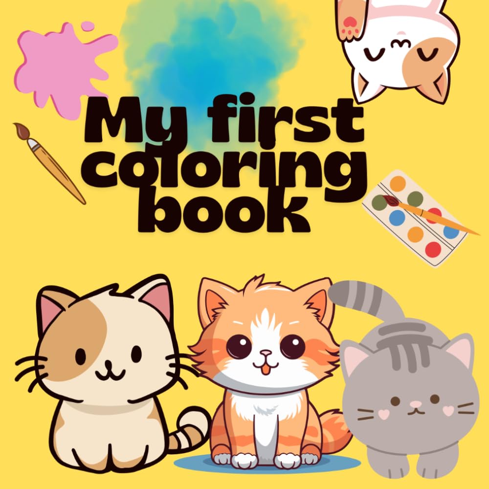 Cute kittens Coloring Book: Educational coloring pages with kittens for children aged 3 to 5+