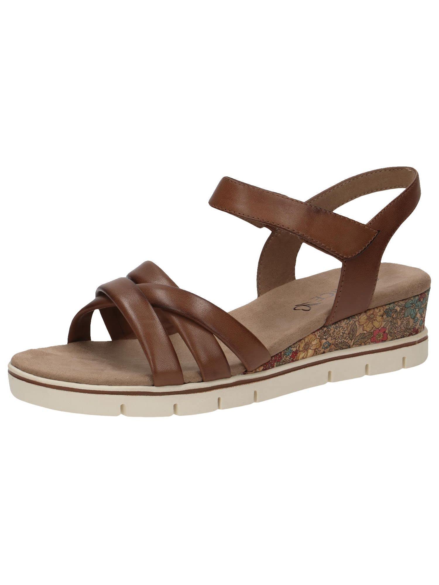 CAPRICE 9 9 28700 20, Sandalias Planas Mujer, Azul (Ocean Suede), 38 EU