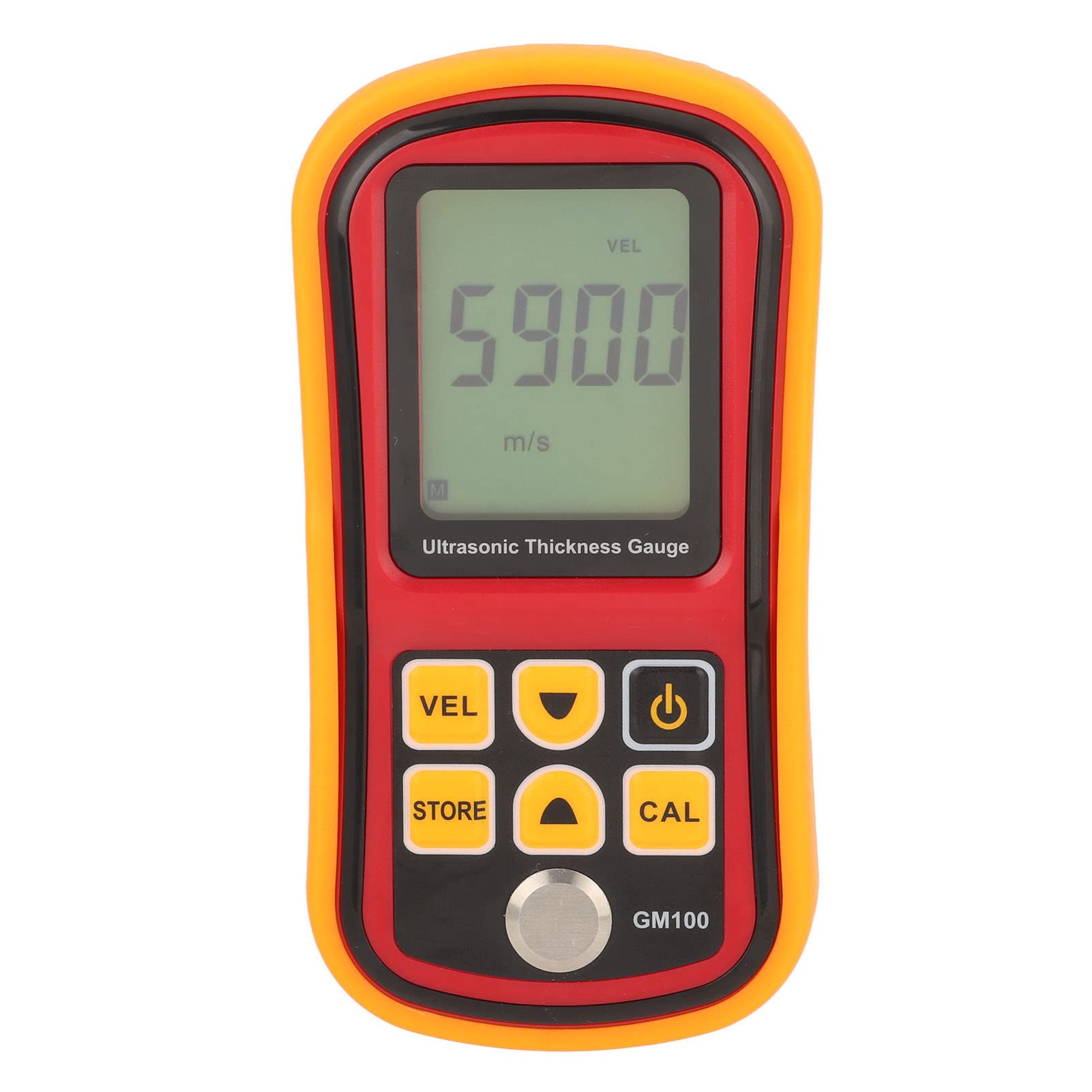 Aramox Medidor de Espesor Ultrasónico, Medidor de Espesor Digital de 5 MHz con LCD de 4 Dígitos, Rango de 1,2 a 225 Mm, Ajuste de Velocidad del Sonido, Almacenamiento de Datos, para Inspección de