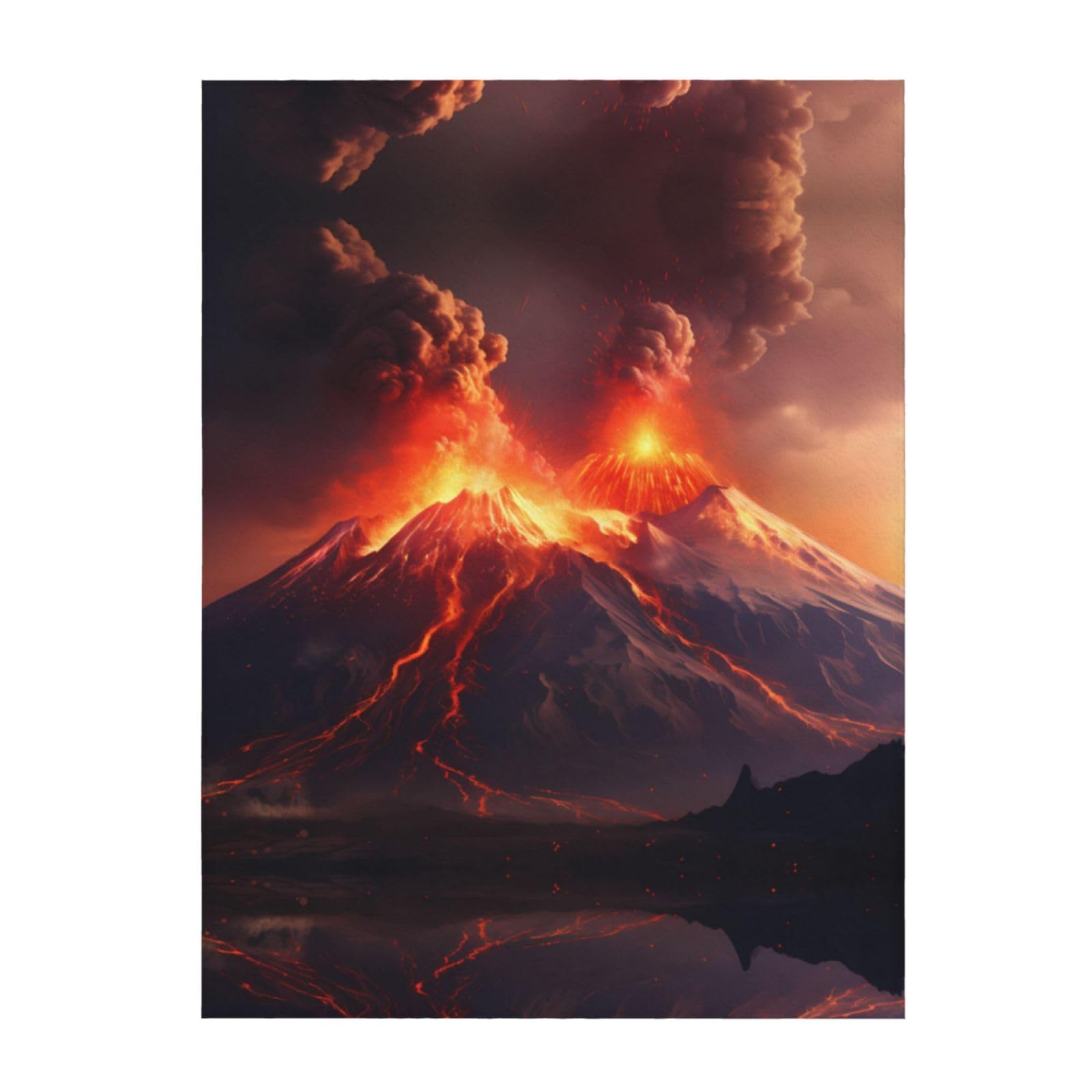 Couverture canapé volcan contre le froid et les courants d'air