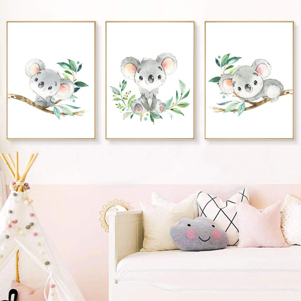 Peinture sur Toile Bébé Koala : Apportez de la Douceur aux Murs de la Nounou