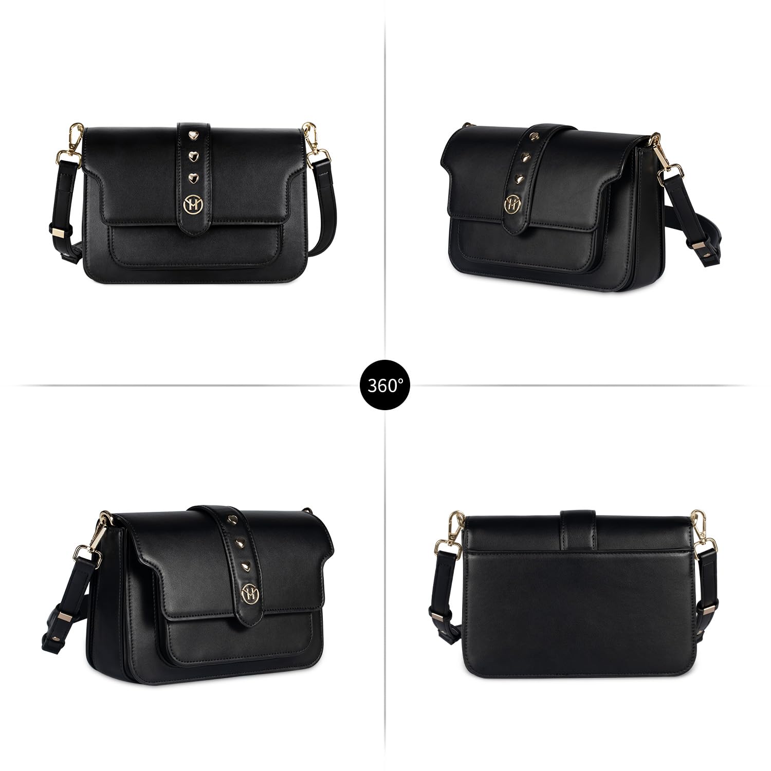 VICTORIA HYDE Sac à bandoulière vintage pour femme - En cuir véritable - Végétalien