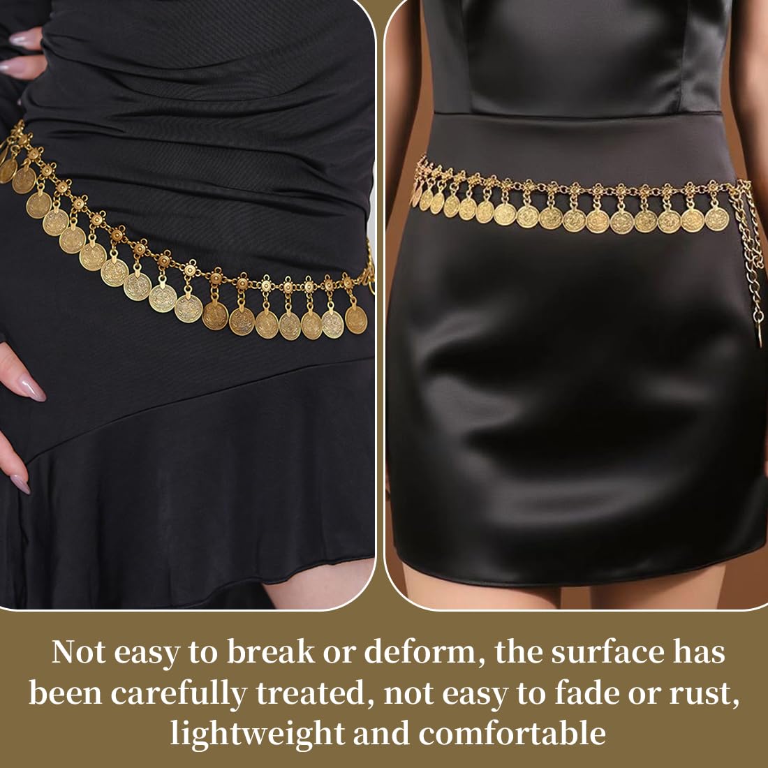 Cadena de cintura de Oro para Mujer, Cadenas de Cuerpo, Cadena de Cintura con Borlas Doradas, para Vestidos de Jeans — view 4