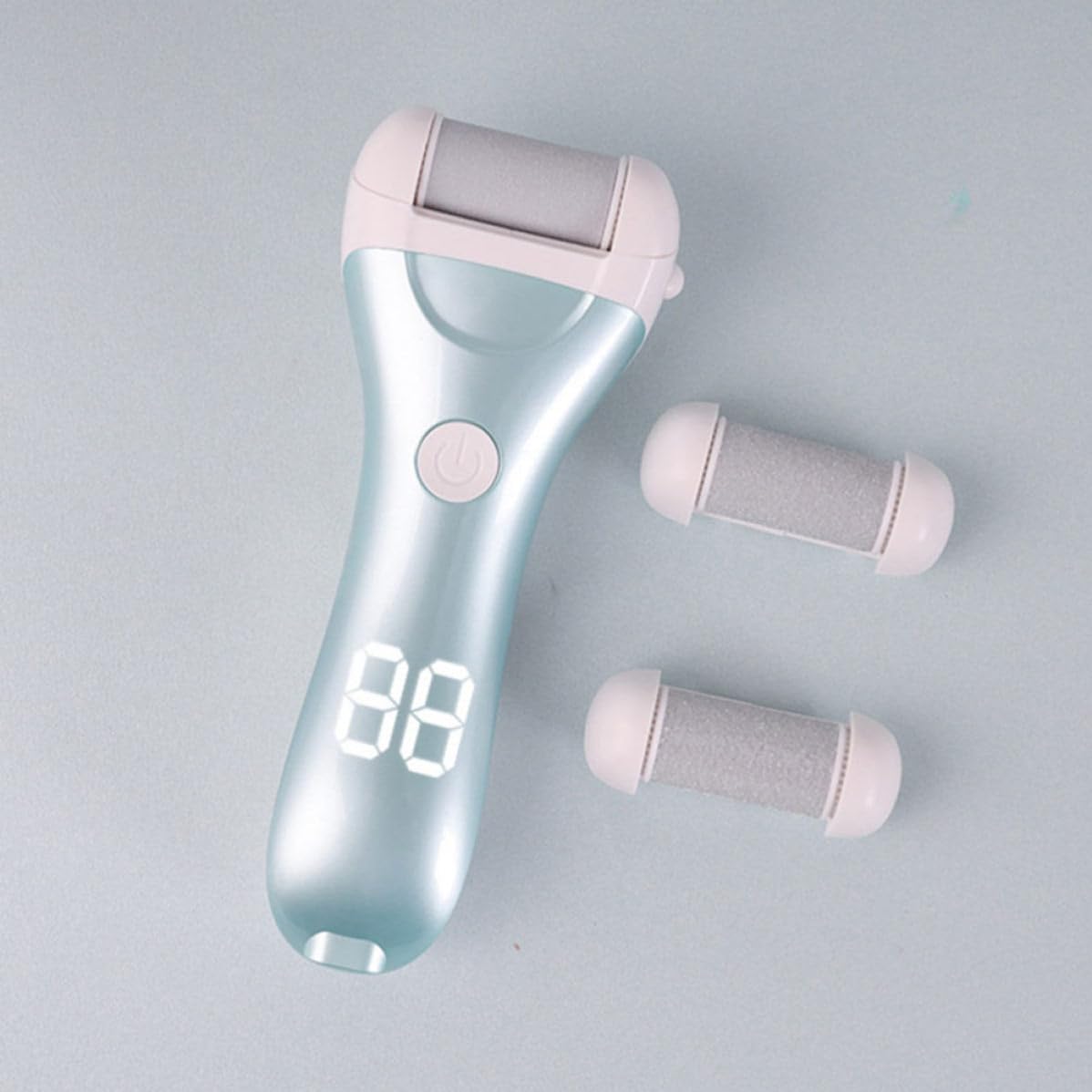 EXCEART Mola Elettrica Rimozione Calli e Duroni Display per Piedi Ricaricabile Batteria 1200 Mah, Abs, per Pedicure Professionale