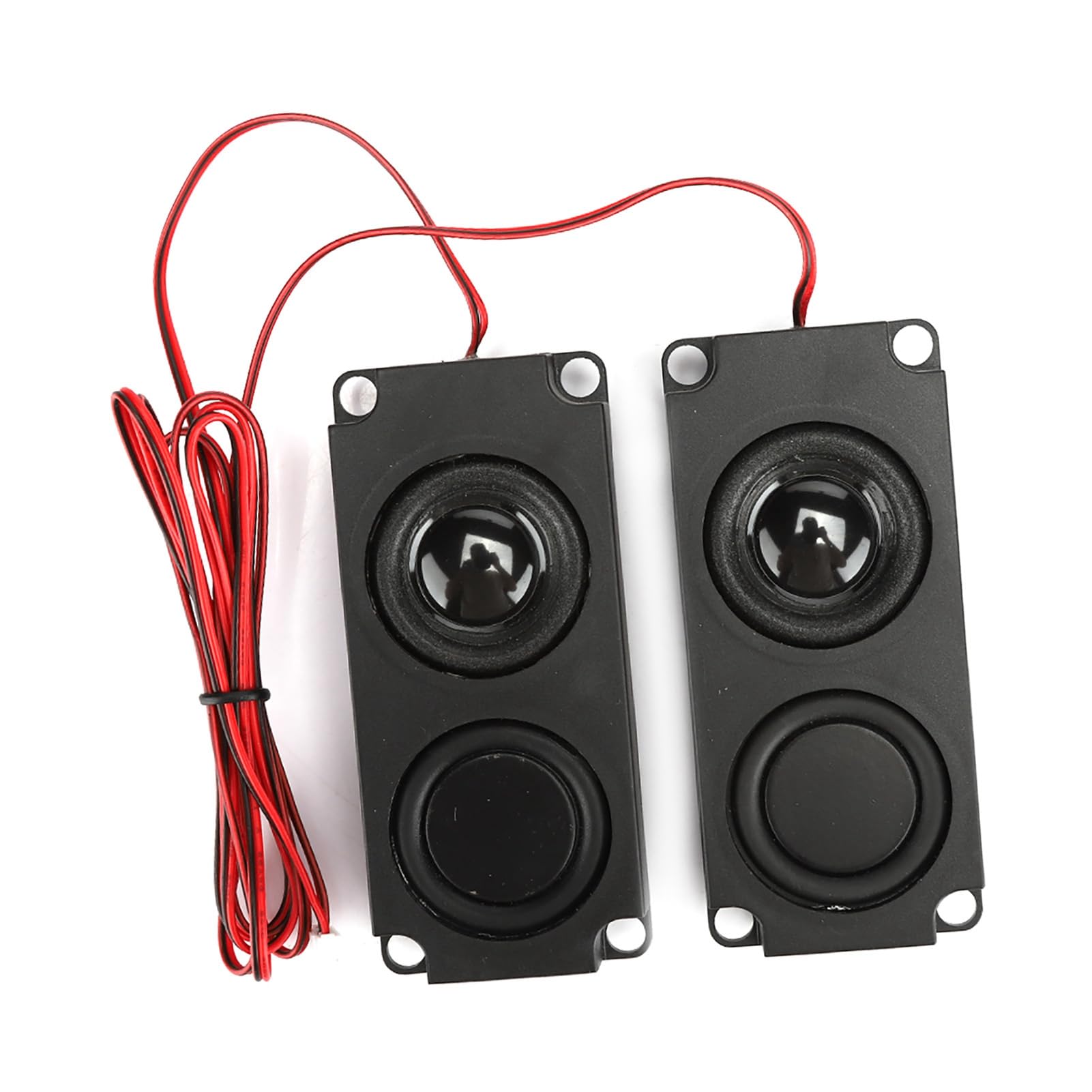 FILFEEL Doppio Altoparlante Magnetico Portatile con cavità per Bassi Pesanti da 40 Mm 8Ω 5W per Monitor TV, Poltrone Massaggianti per Divani, ABS 99x45x21mm (2 altoparlanti)