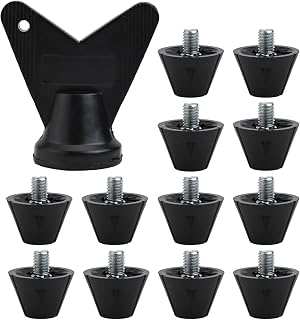 12Pcs Football Boot Studs Replacement Metal Plastic Non-Slip Rugby Cleats Multiple Sizes 5Mm Thread with Wrench Tool for Soccer Shoes Hiking