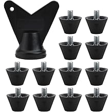 12Pcs Football Boot Studs Replacement Metal Plastic Non-Slip Rugby Cleats Multiple Sizes 5Mm Thread with Wrench Tool for Soccer Shoes Hiking