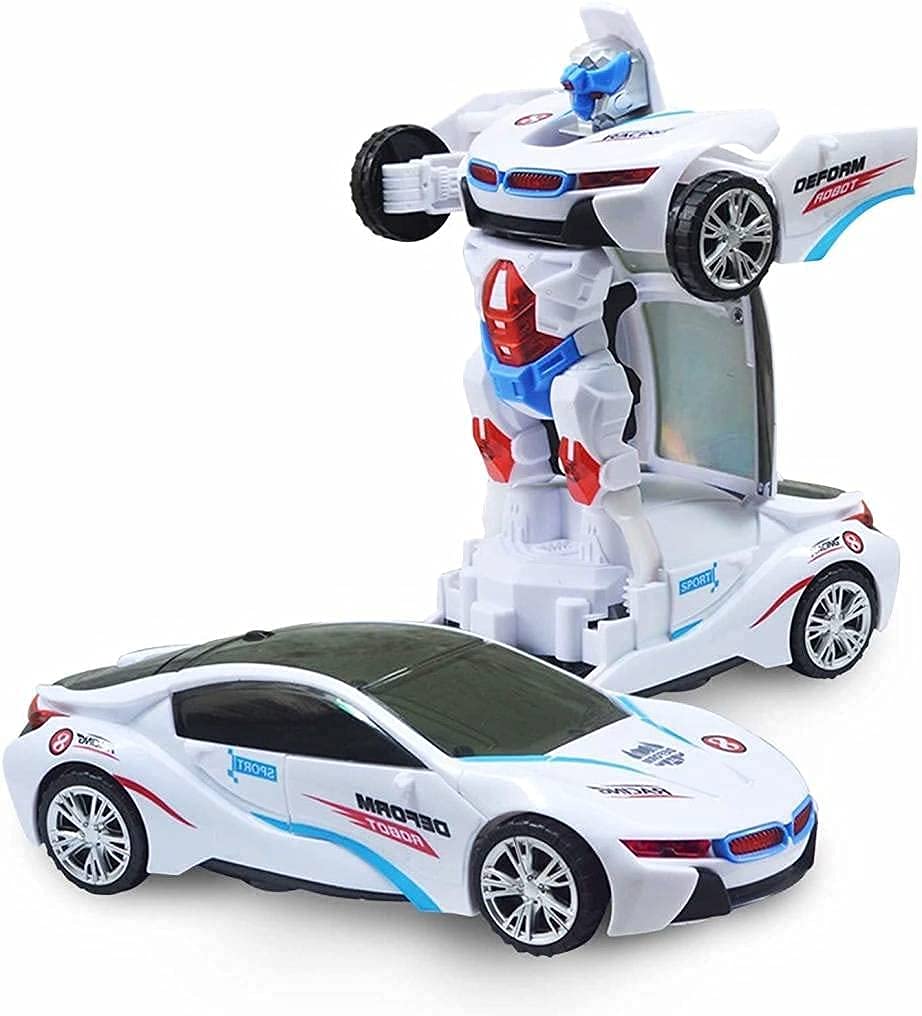 LUCHILA Deformation Police Robot Car Transformation Toy with Sound