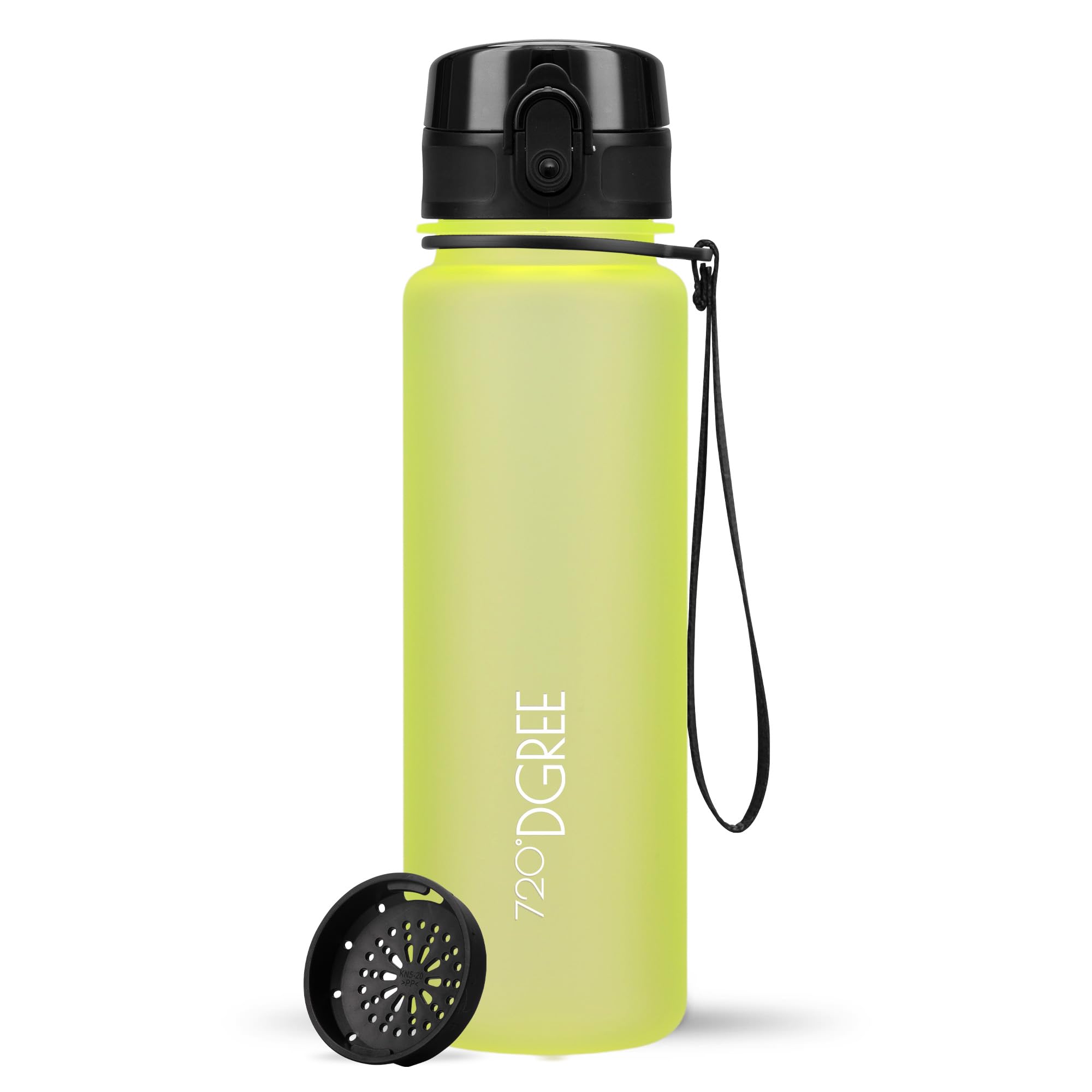 720°DGREE Botella uberBottle + colador – 350 ml, 500 ml, 650 ml, 1000 ml, 1,5 l, 2 l – Sin BPA – Botella de agua para deportes, escuela, niños, fitness, gimnasio, bicicleta, exterior – ligera — view 98