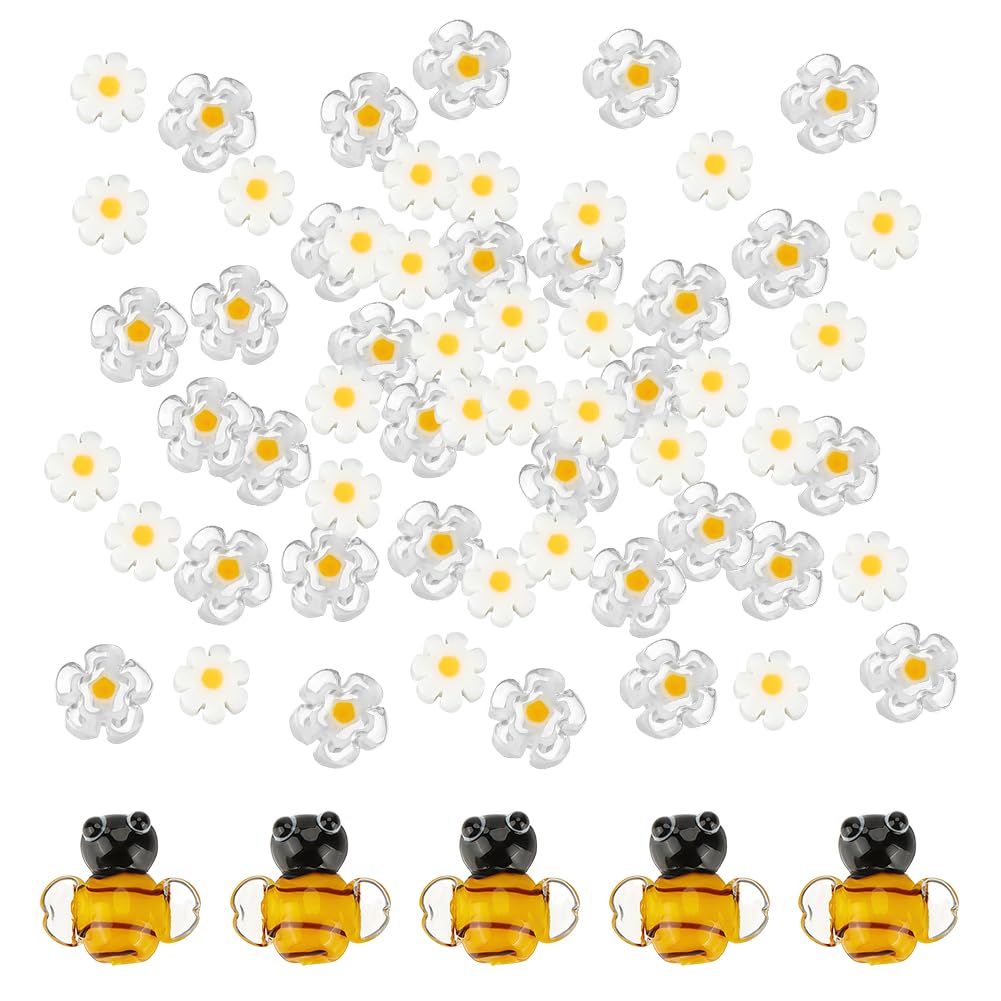 Perles en verre soufflé PH PandaHall d'une grande finesse avec détails abeille 3D