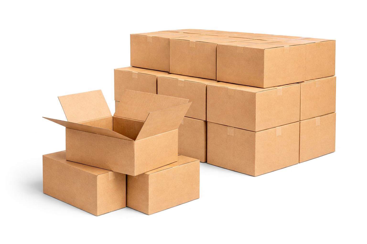 MJ Single Wall Cardboard Boxes, Pack of 25, for Posting, Moving House, Packing, and Postal Shipping (305x229x102mm (12x9x4"))