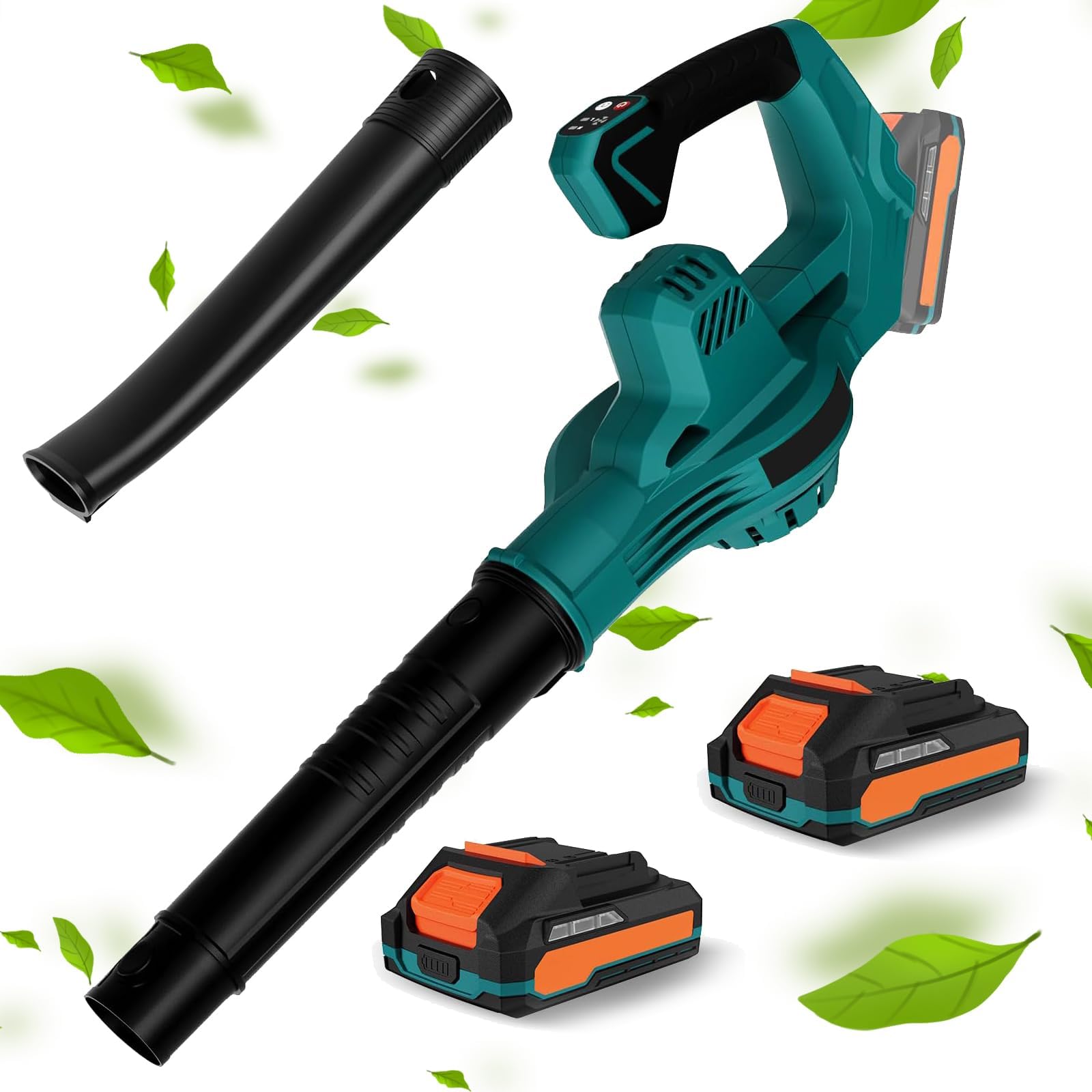 Souffleur de Feuilles électrique, aspirateur de Jardin 160 km/h avec Batterie 2,0 ah