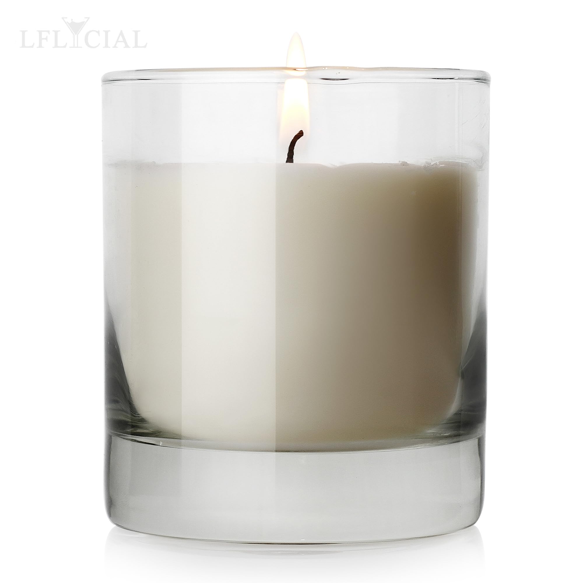 Sponsored Ad - Jar Candle, 8oz Soy Wax Candle(1 Pack),35 Hours Long Burning Pillar Candle, White Pillar Candle in 10oz Old-Fashioned Whiskey Glass