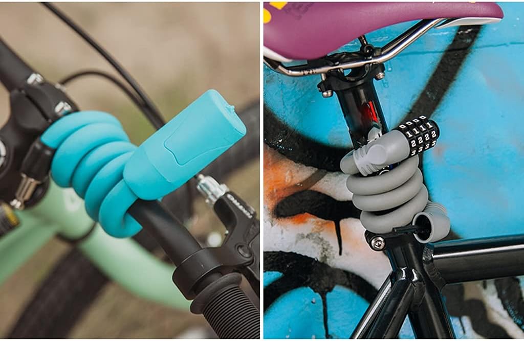 Bicycle Lock Cycling Portable Bike Lock Road Bicycle Small Cable Lock Equipment Bike Accessories (Color : Black, Size : 60cm) (Blue 60cm)