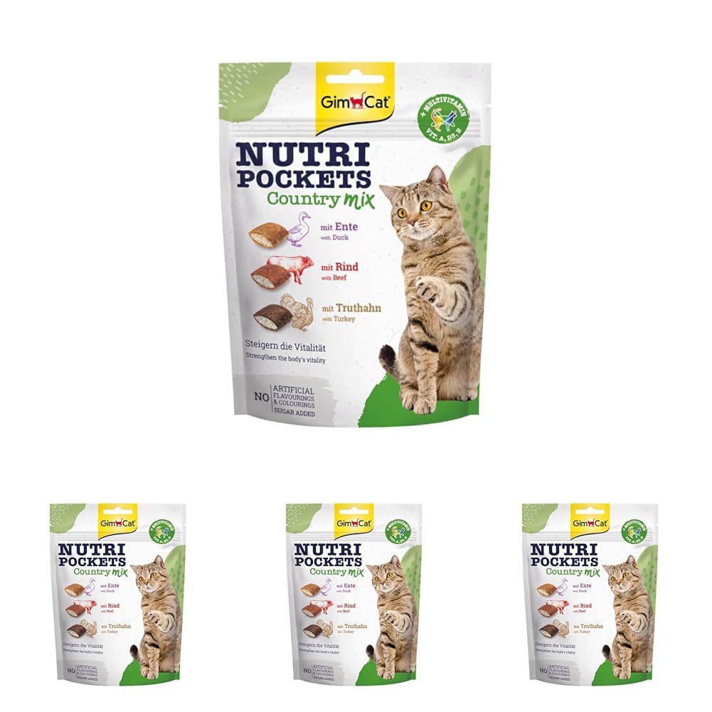 Snack GimCat Nutri Pockets Sea Mix Per Gatti - Croccanti Con Ripieno, Salmone E Taurina, 150g - Foto 10